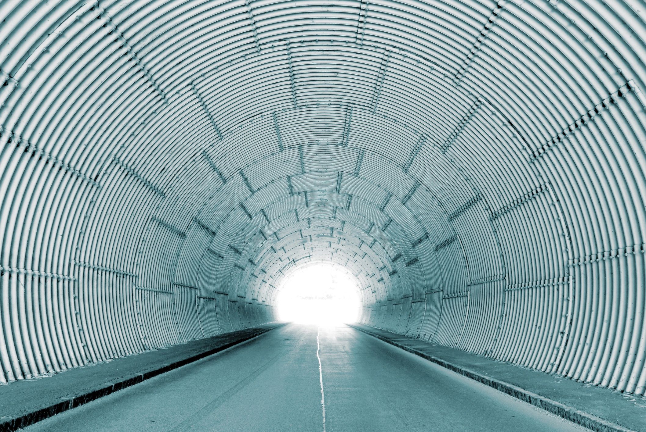 Railway tunnel construction interior