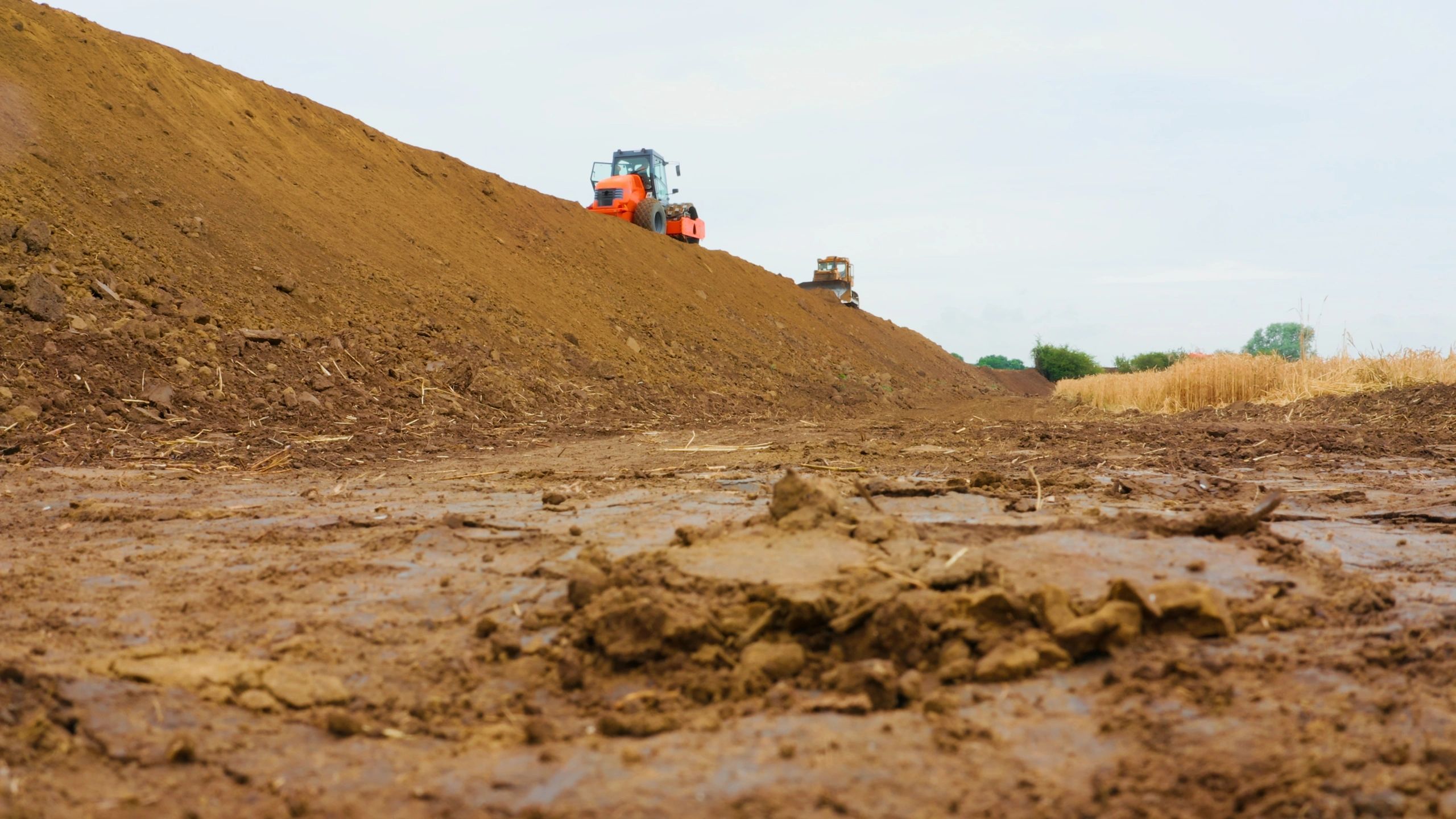 Heavy machinery working on major infrastructure earthworks